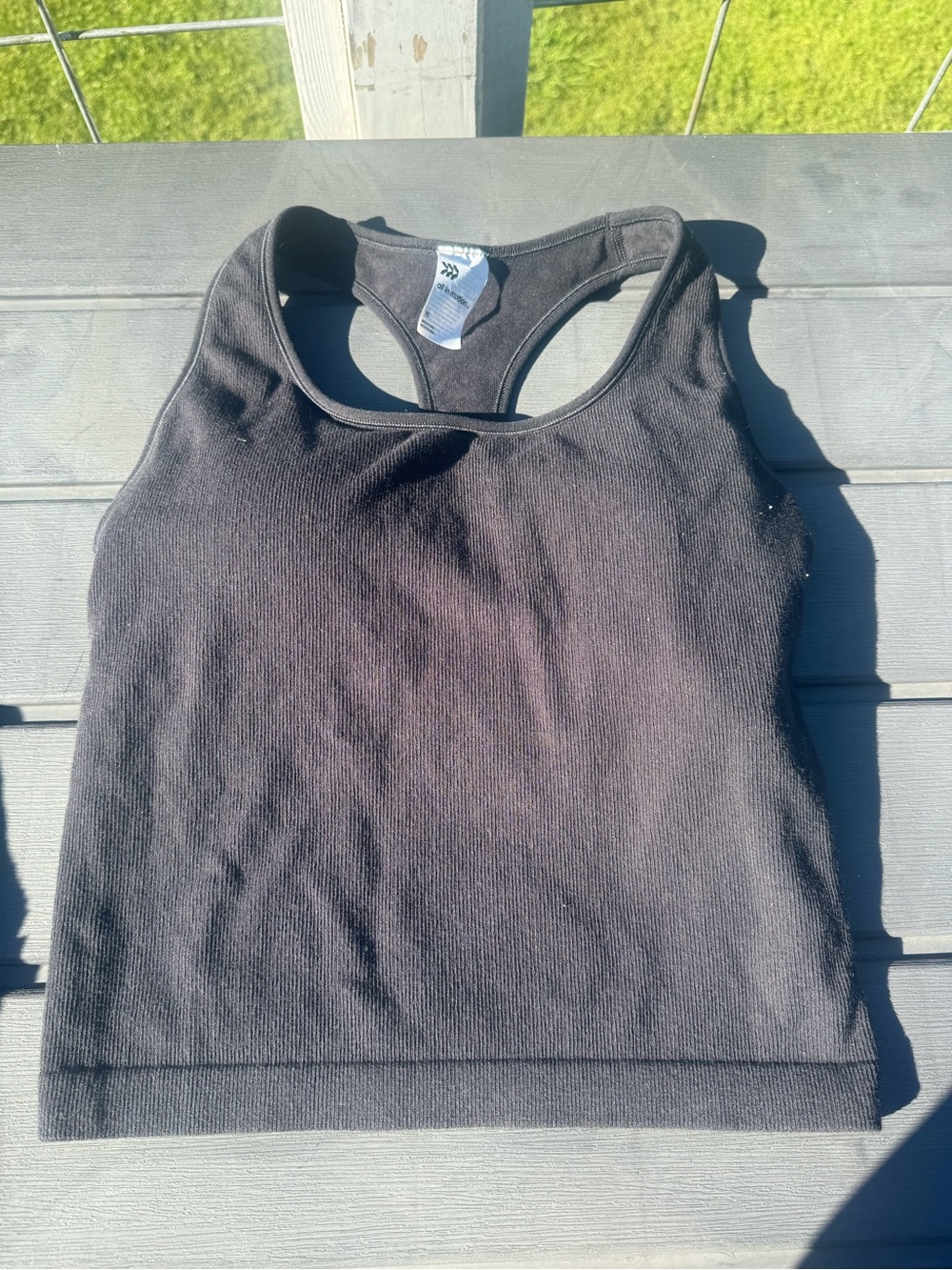 all in motion Black Racerback Tank Top